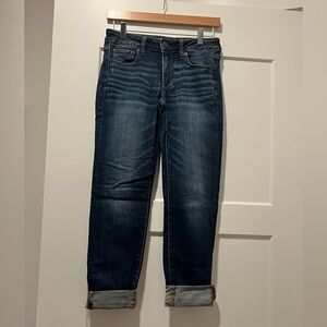 American Eagle Blue Cropped Ankle Jeans